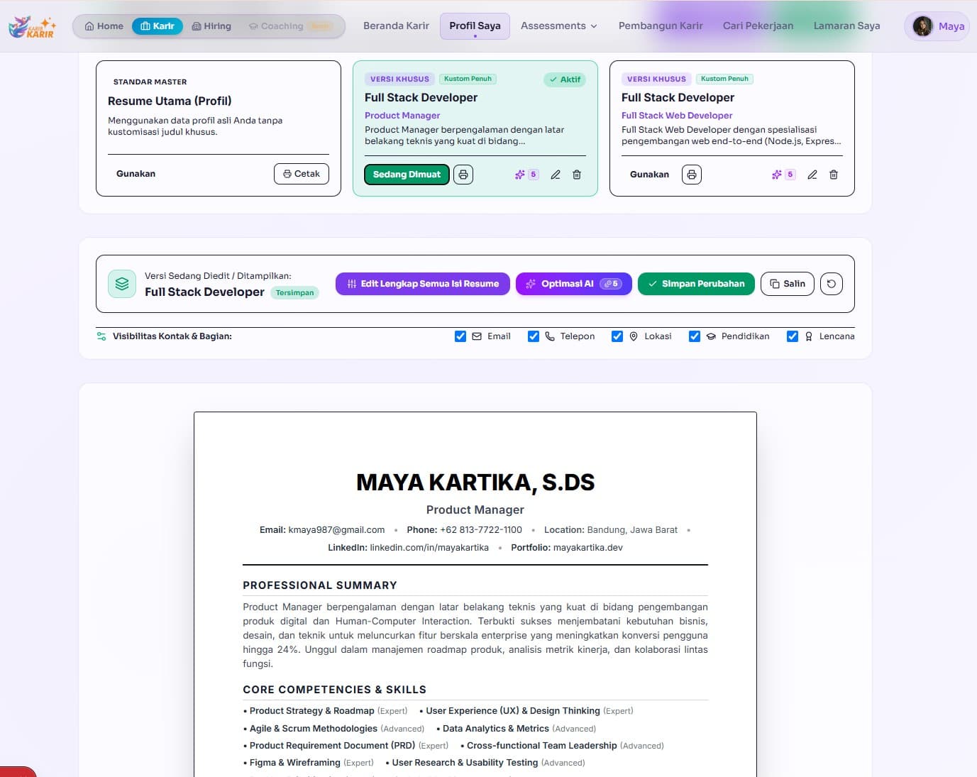 ATS Resume Builder & AI Optimizer